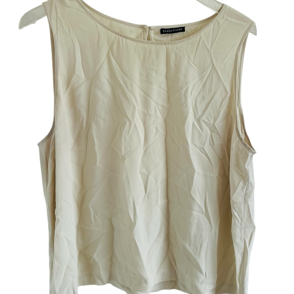 Eileen Fisher Cream Sleeveless Top